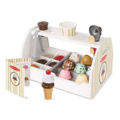 Melissa & Doug Wooden Scoop and Serve Ice Cream Playset