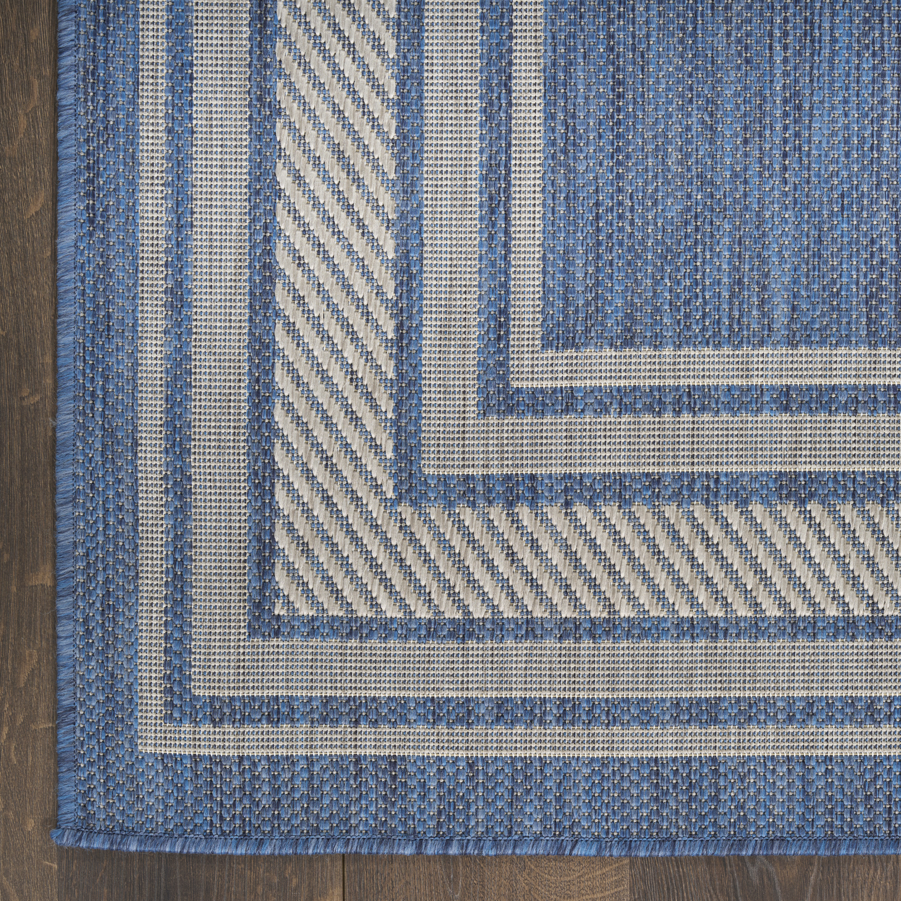 Nourison Horizon Indoor/Outdoor 9' x 12' Denim Modern Rug