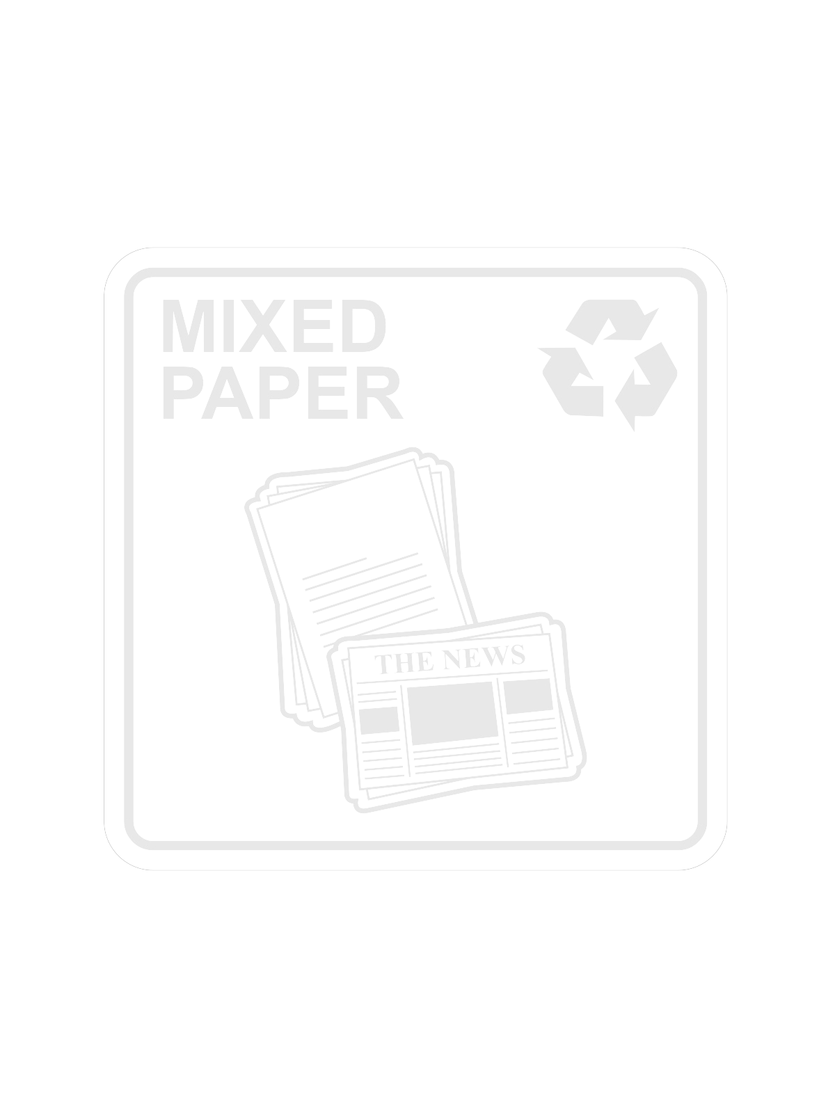 WASTE WATCHER – Label – Mixed Paper – Clear-White
