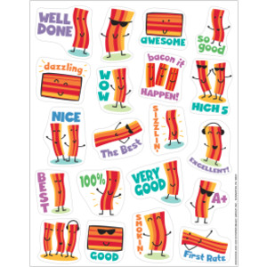 Bacon Scented Stickers, Pack of 80