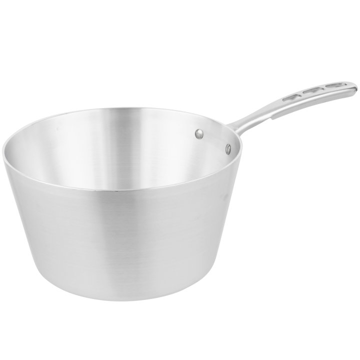 7-quart Wear-Ever® tapered aluminum saucepan in natural finish with plated TriVent™ handle