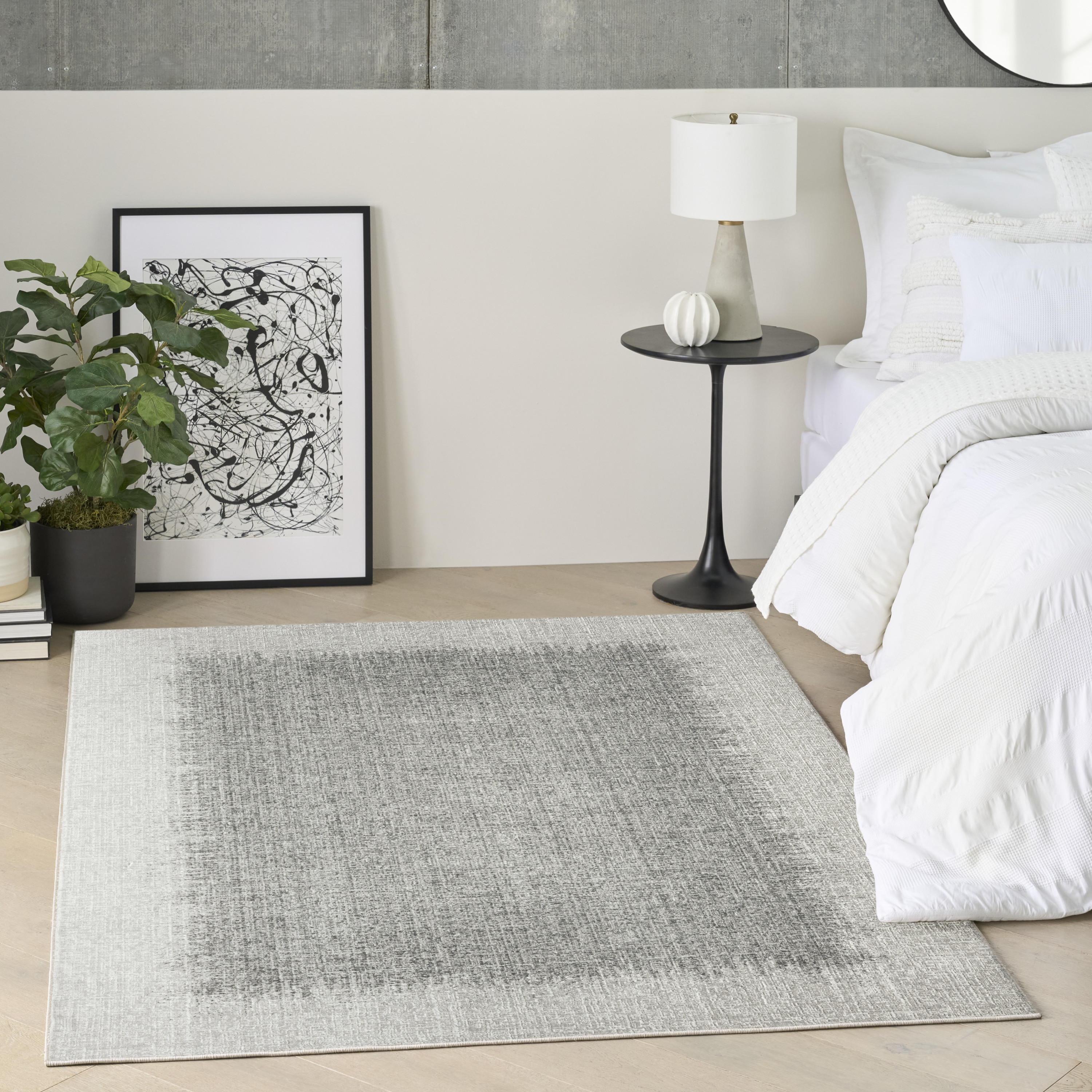 DKNY Grand Street 5'3" x 7'3" Light Grey Modern Indoor Rug