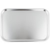 17-inch oblong stainless steel serving and display tray with satin finish