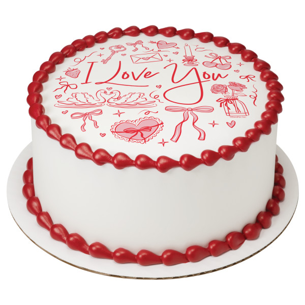 I Love You PhotoCake® Edible Image®