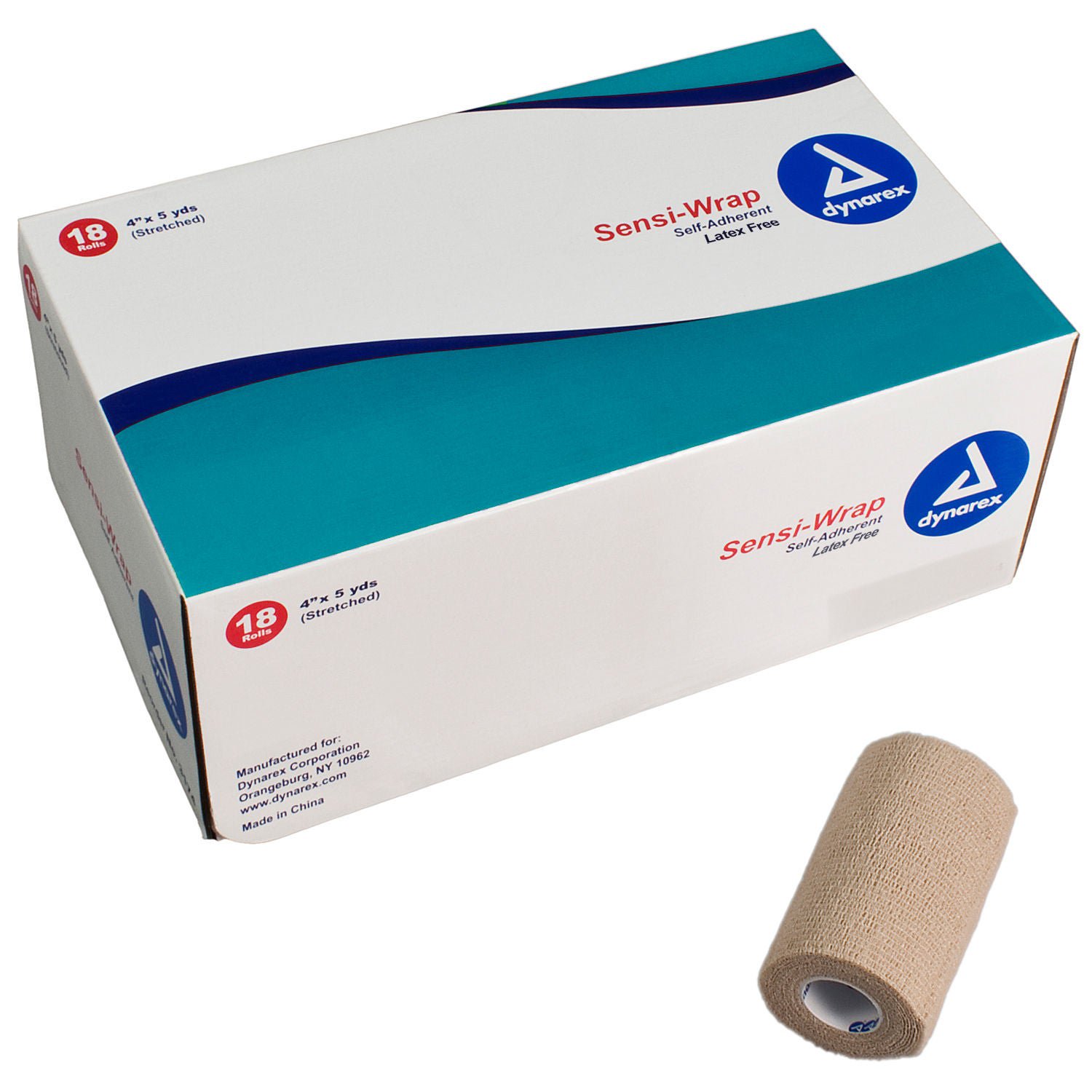 Sensi-Wrap Self-adherent Closure Cohesive Bandage, 4 Inch x 5 Yard