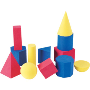 Soft Foam Geometric Shapes Set, Pack of 12