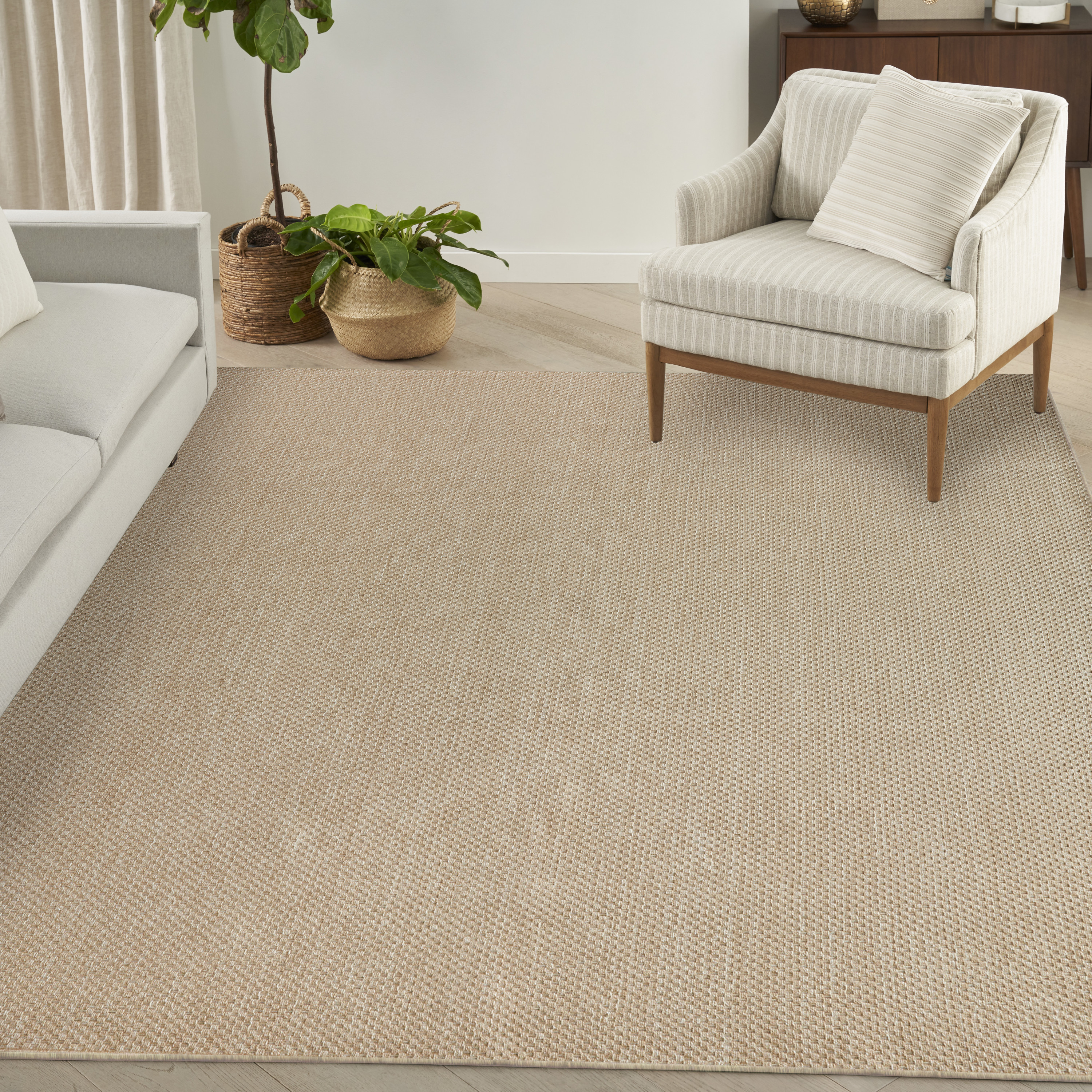 Nourison Tulum 9' x 12' Taupe Outdoor Rug