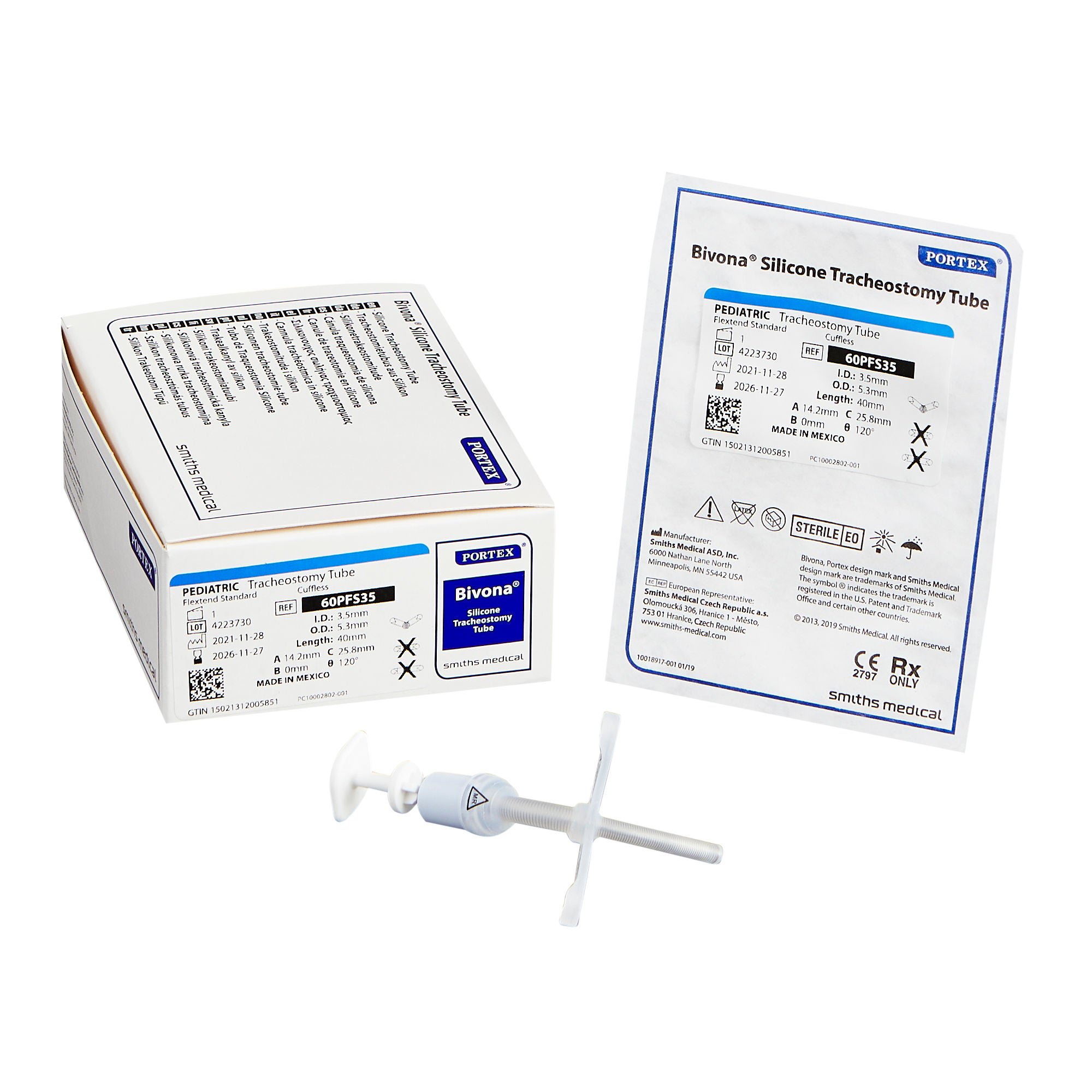 Bivona® FlexTend™ Plus Pediatric Tracheostomy Tube, Size 2.5
