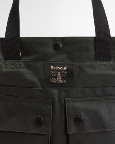 Borsa tote Field in tessuto cerato Sage/Classic