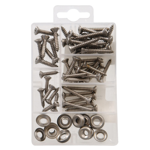 Oval Head Phillips Stainless Steel Sheet Metal Screws Kit Small