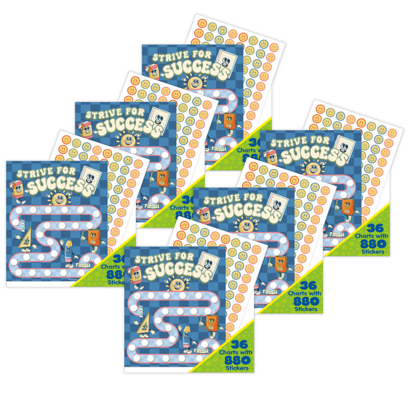 S'Cool Era Mini Reward Chart with Stickers, 36 Per Pack, 6 Packs