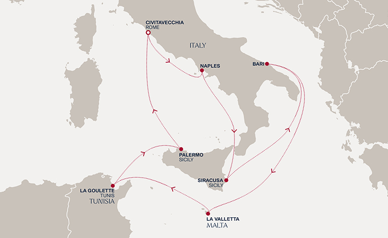 Itinerary map