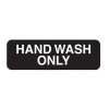 "HAND WASH ONLY" contemporary English symbol sign