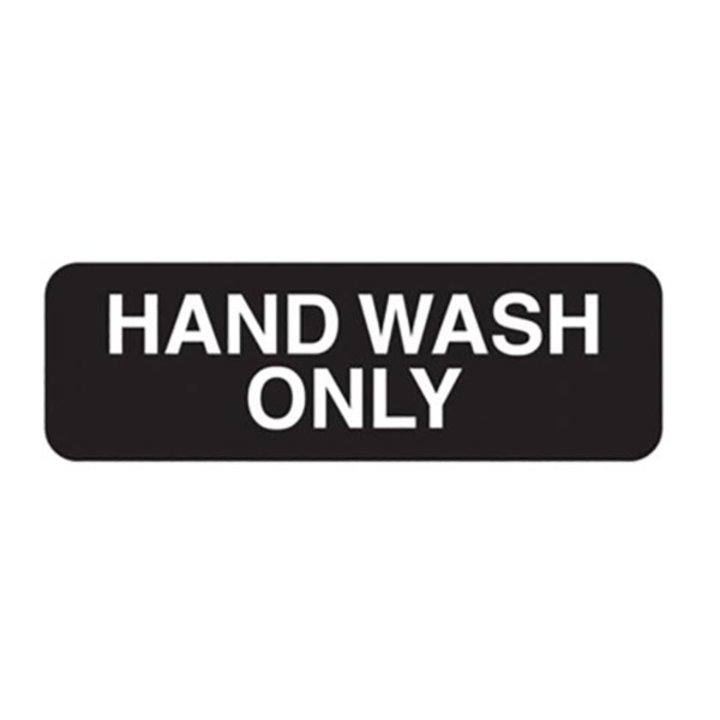 "HAND WASH ONLY" contemporary English symbol sign
