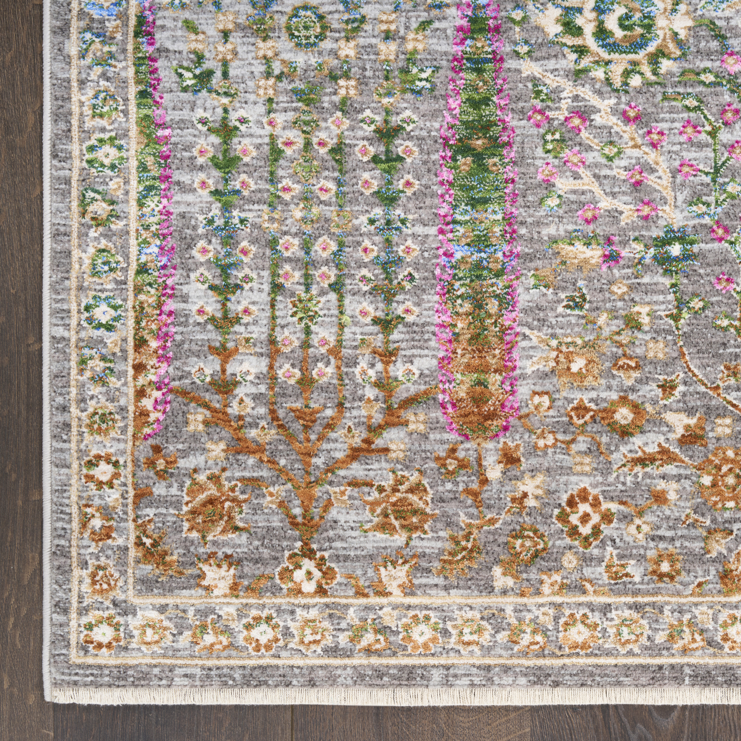 Nourison Vintage Harmony 7'10" x 9'10" Blue Multicolor Bohemian Indoor Rug