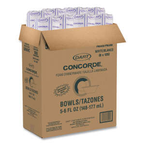 Dart, Concorde Non-Laminated Foam Dinnerware, Bowl, 5 oz, White