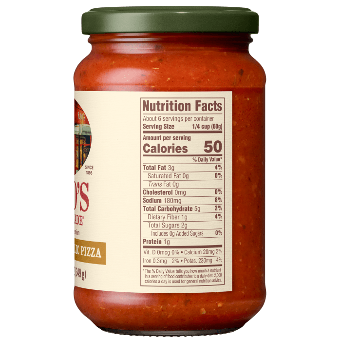 Roasted Garlic Pizza Sauce, 12.3 oz - Right Image
