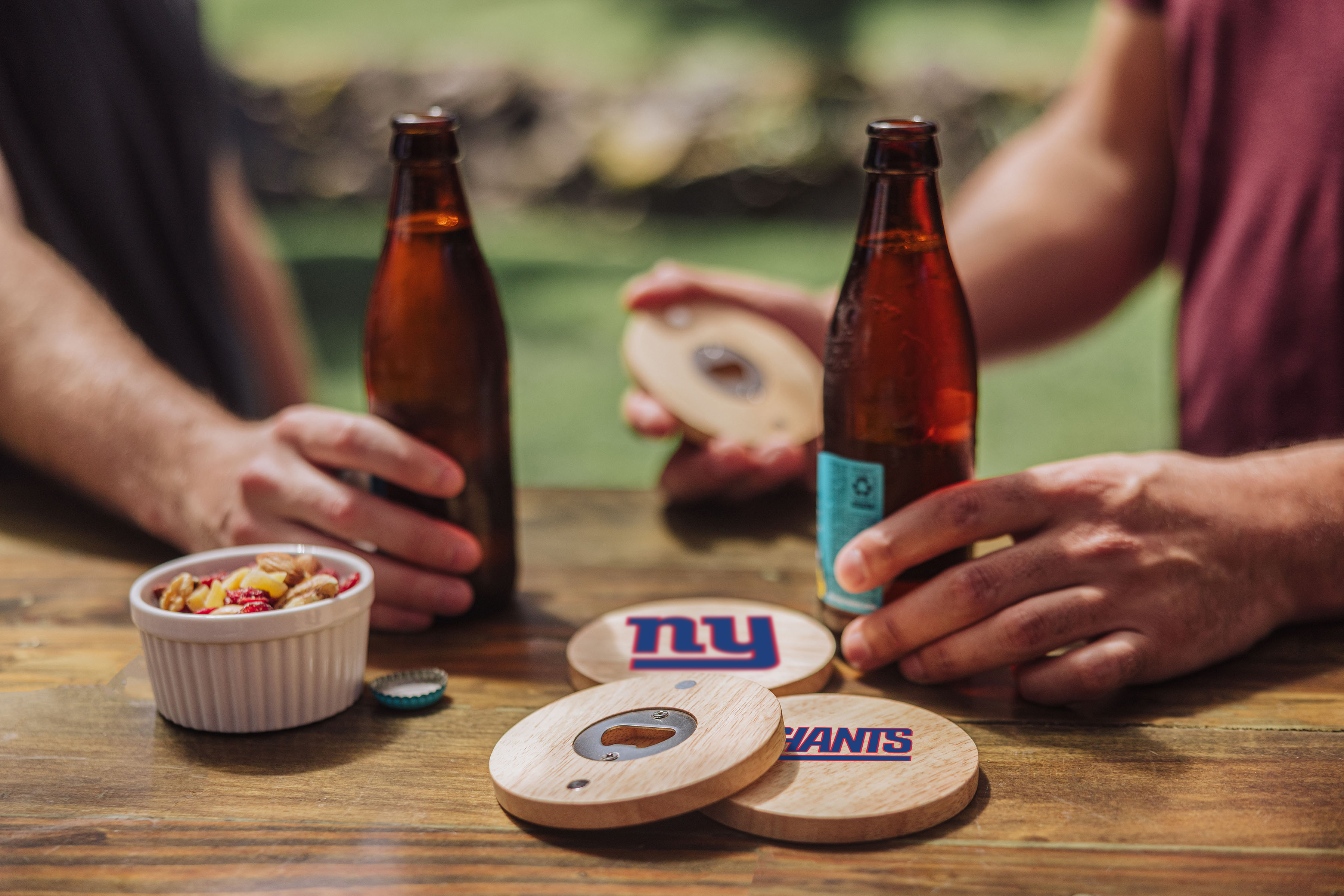 New York Giants - Coasters with Bottle Openers Set of 4