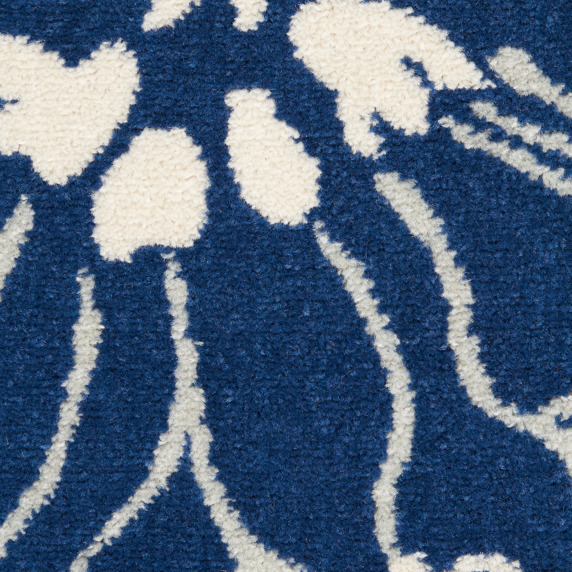 Nourison Passion 8' x Round Navy Ivory Contemporary Indoor Rug