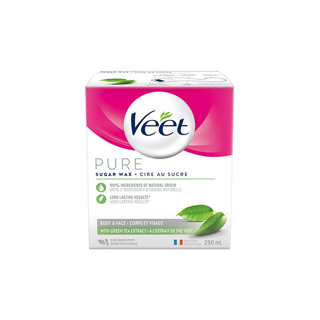 Veet® PURE™ Sugar Wax Kit Green Tea Extract 250 mL Veet® Canada