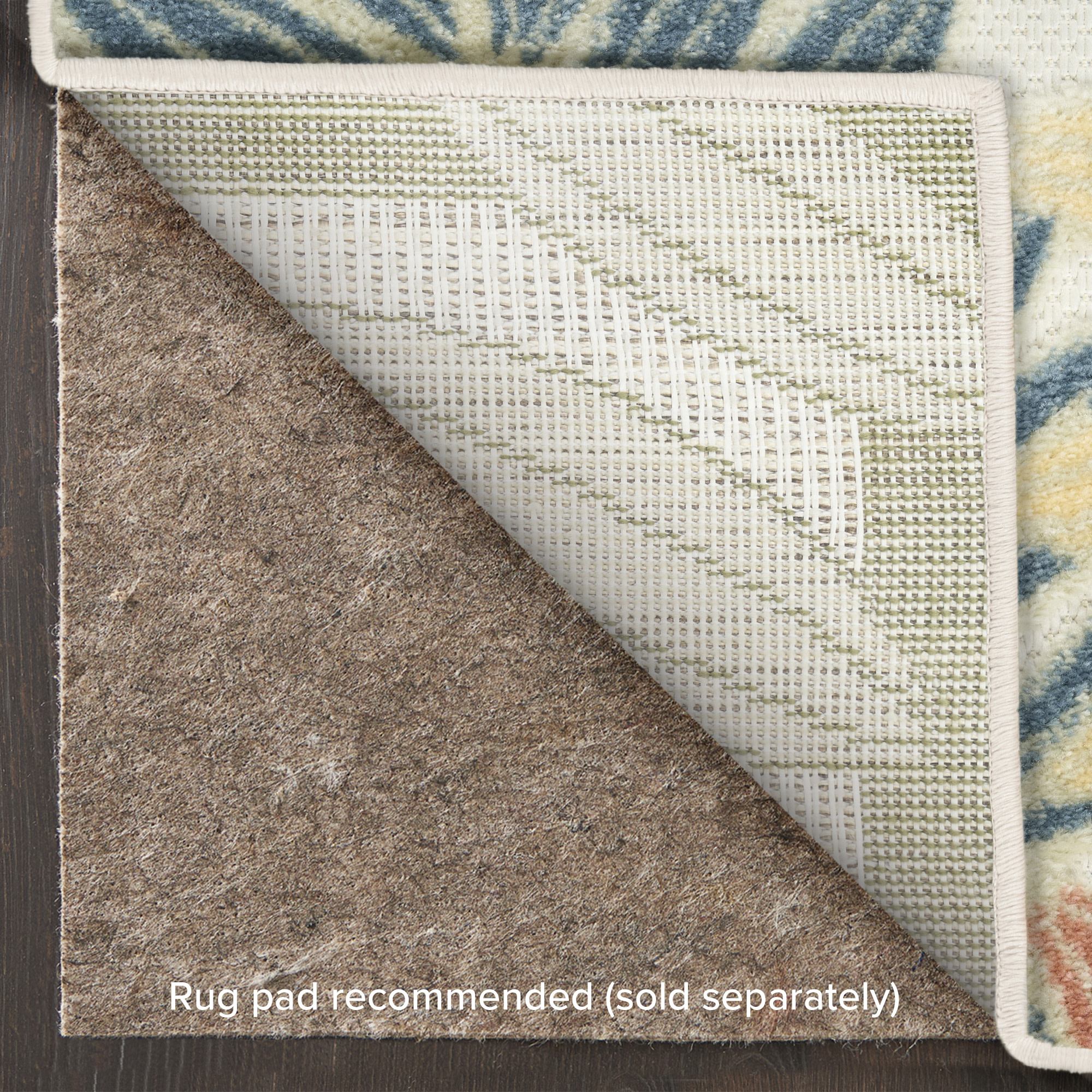 Nourison Aloha 7'10" x 10'6" Ivory Rose Modern Rug