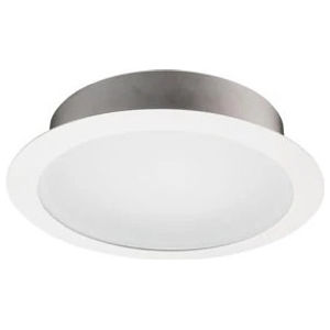 Flat Lens Trim, 6 in.Vertical,White, 7-5/8 in O.D.