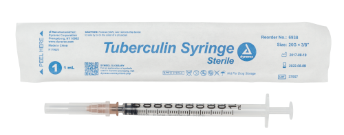 Tuberculin Non-Safety Syringe - 1cc 26G, 3/8