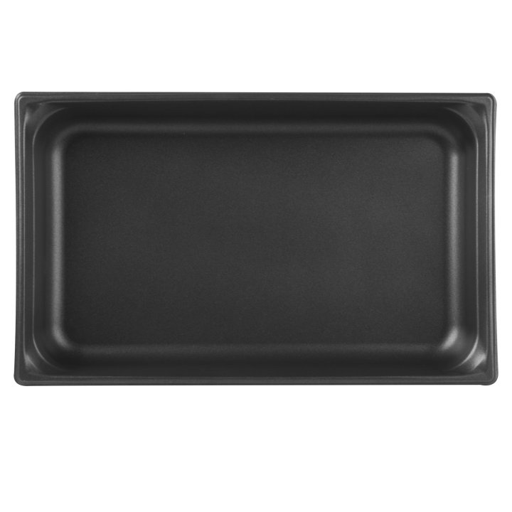 Full-size 2 ½-inch-deep Super Pan 3® stainless steel steam table pan with Steel Coat x3™ nonstick coating
