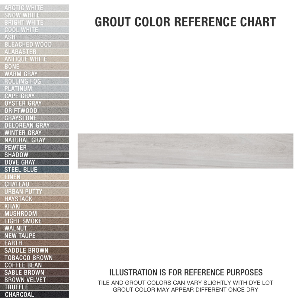 Mt Royale Grey 6 in. x 35-1/2 in. Porcelain Floor and Wall Tile