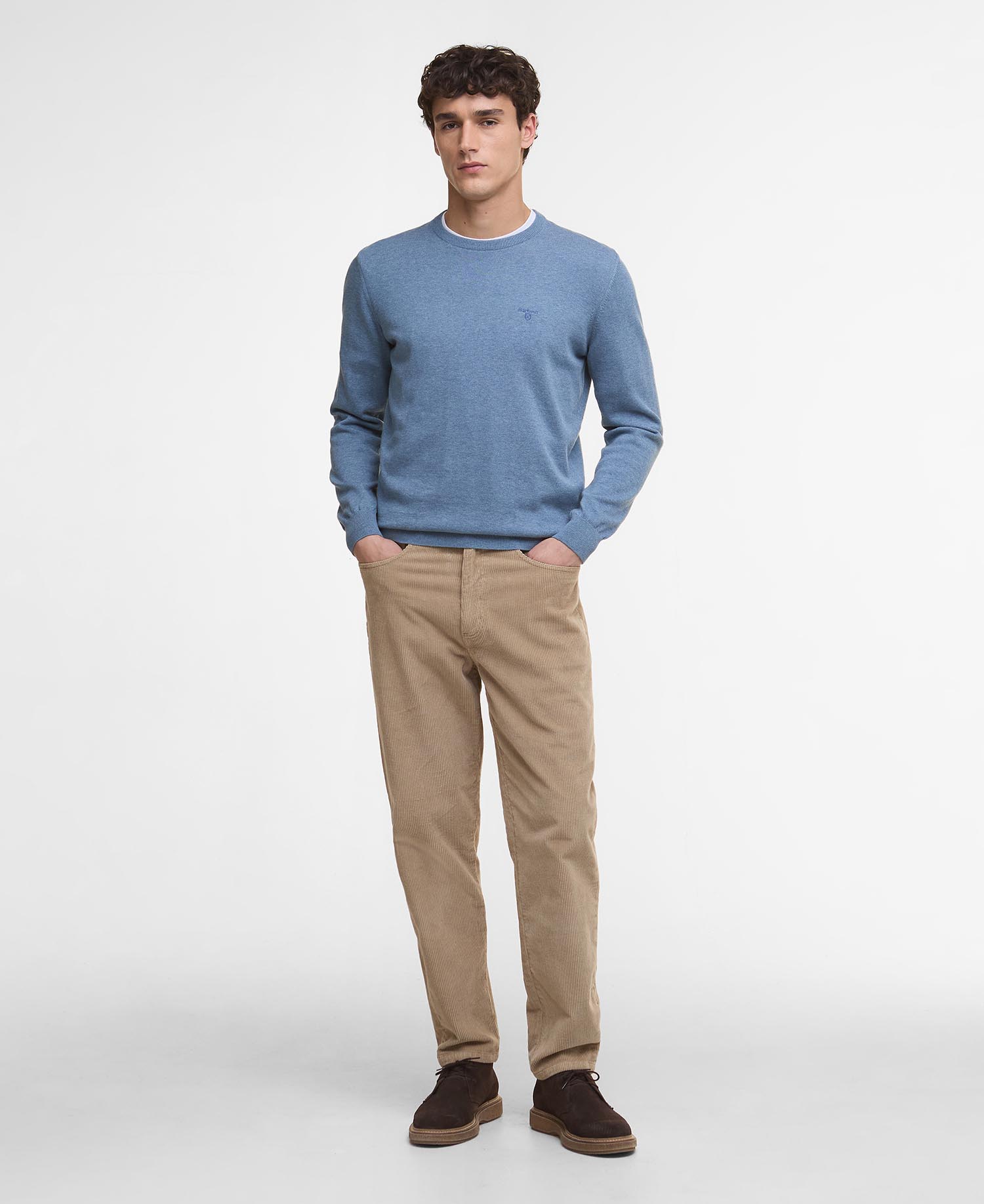Pima Cotton Crew Neck Jumper image number 1