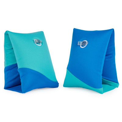 Swimways Soft Swimmies Toddler Floaties, Learn-to-Swim Inflatable Pool Floats & Arm Floaties, Swimming Pool Accessories for Kids Aged 3-5, Blue