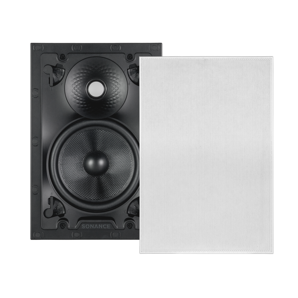 VX66 SST 6" RECTANGLE SINGLE STEREO IN-WALL SPEAKER W/ WHITE MICRO TRIM GRILLE (1 EACH)