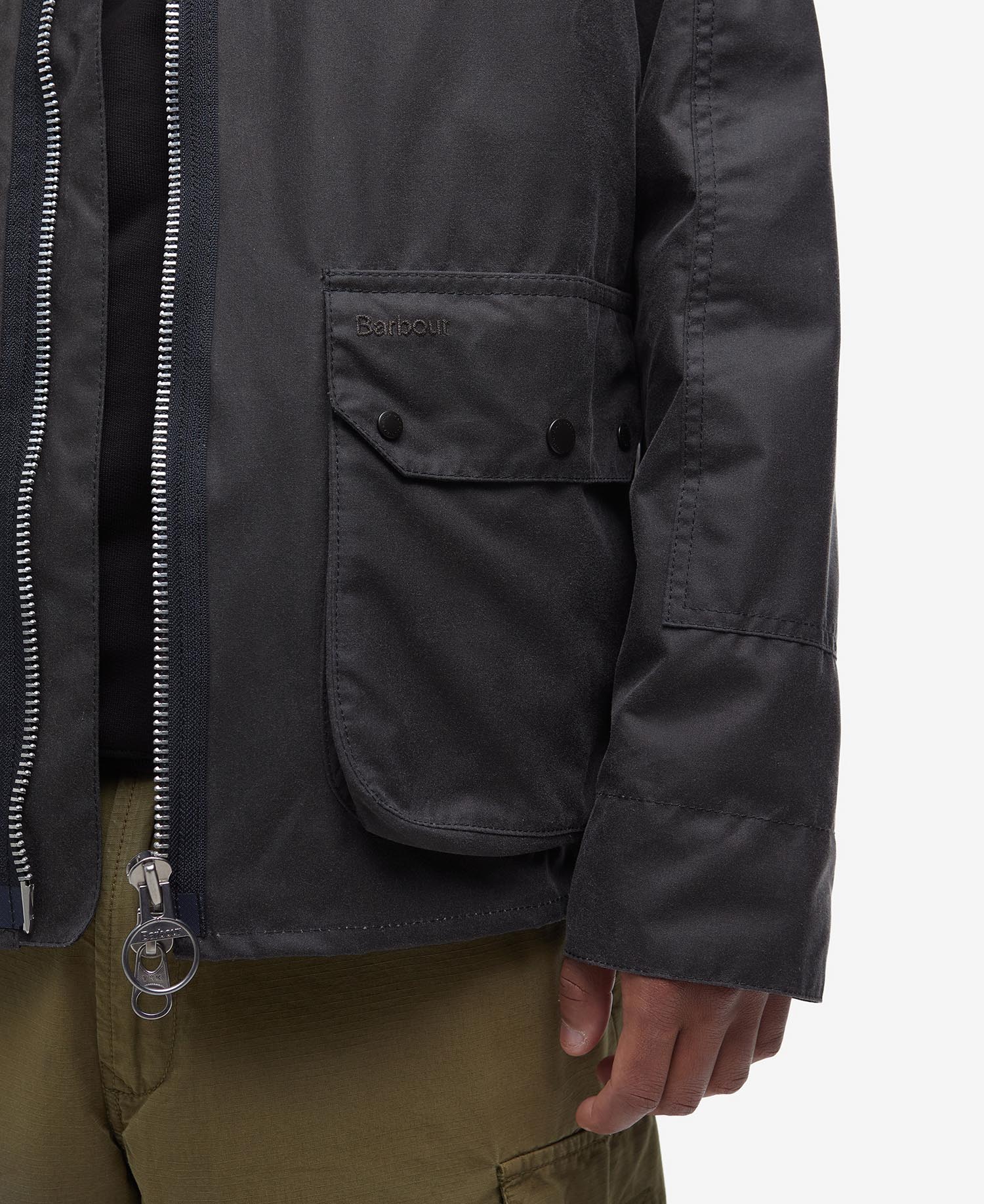 Re-Engineered Short Bedale Waxed Jacket image number 5