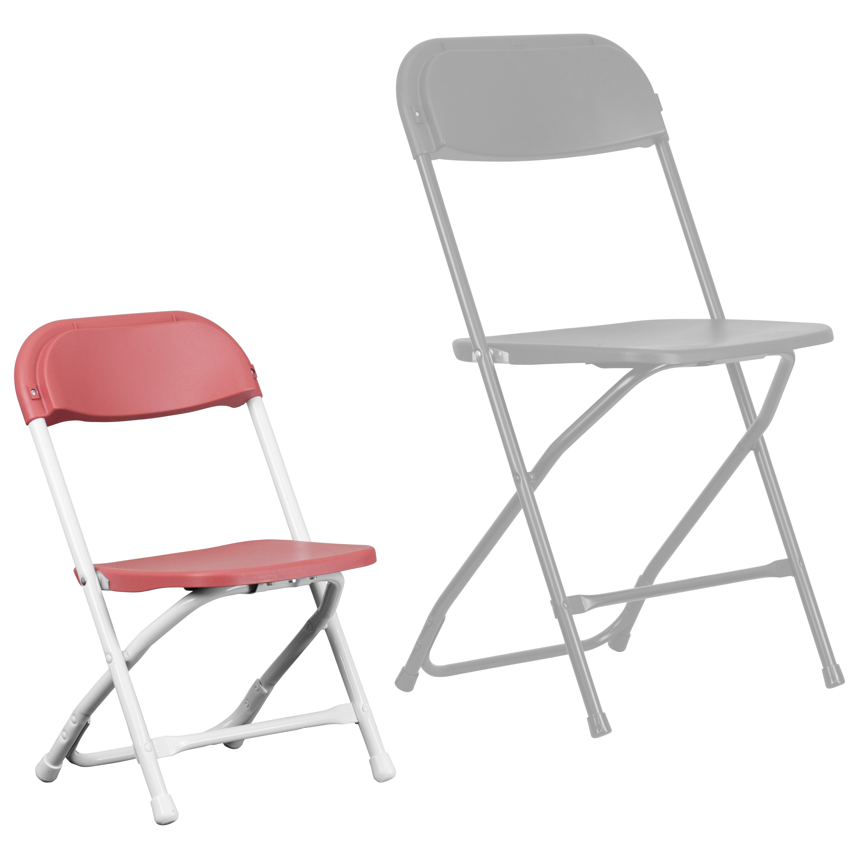 Pack de 2 sillas plegables de plástico blanco para niños - Imagen 30 de 63
