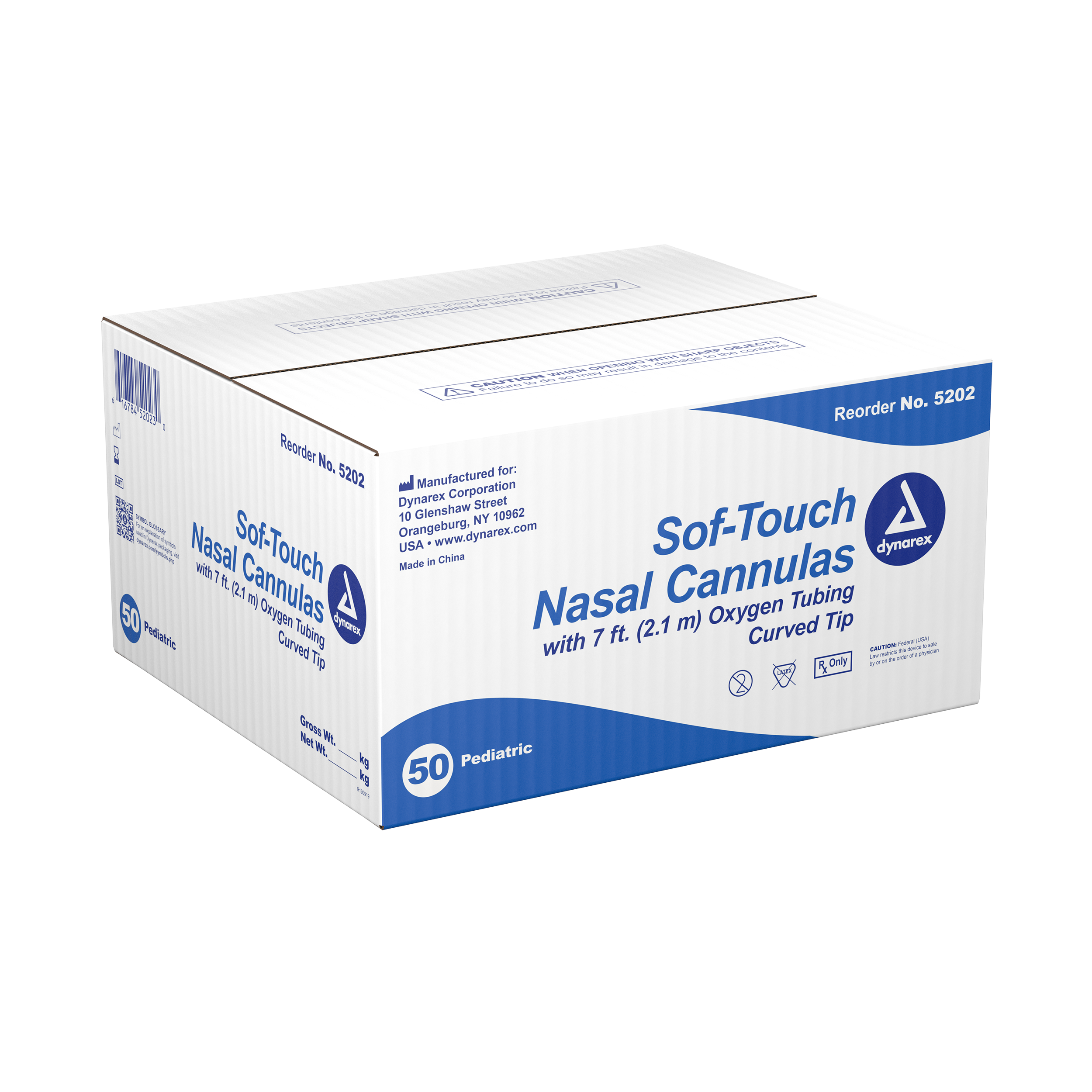 Sof-touch Nasal Cannulas - Pediatric - 7ft Pediatric - 50/Cs