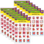 Teacher Created Resources&reg; Valentines Day Stickers, 120 Per Pack, 12 Packs TCR1258-12