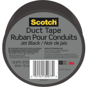 Duct Tape for Artists, 1.88 in x 20 yd (48 mm x 18.2 m), Jet Black