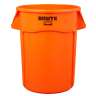 Rubbermaid Commercial, VENTED BRUTE, High Visibility, 44 gal, Resin , Orange, Round, Receptacle