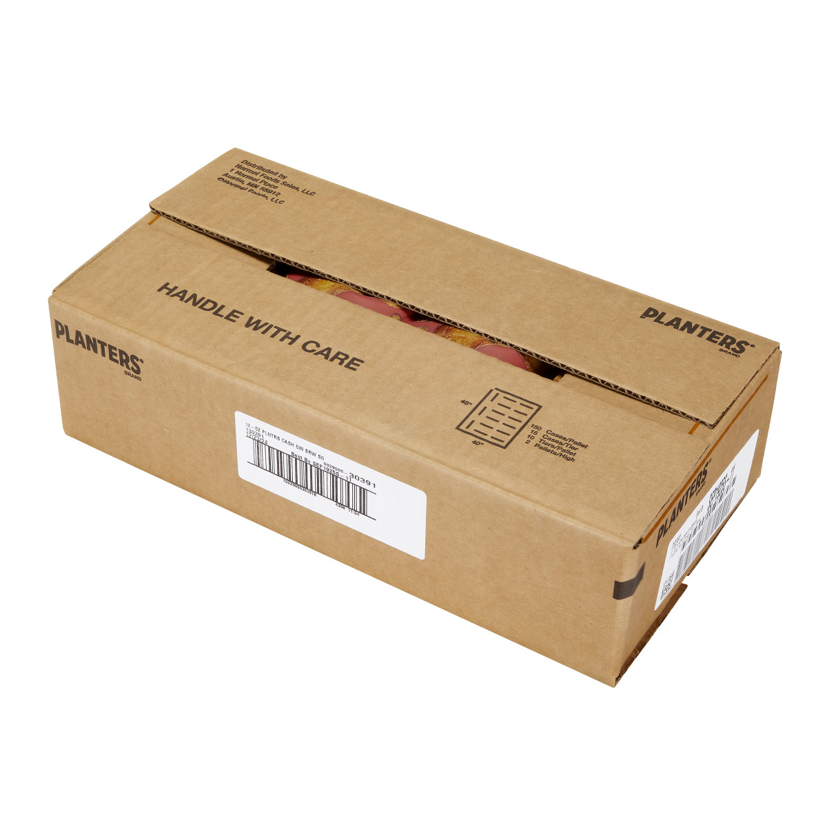 PLANTERS(r) Cashew Cinnamon Brown Sugar 12-5 Ounce . C1RA - Front Right Closed Case (Hi Res)