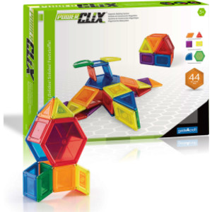 PowerClix&reg; Solids, Magnetic Building Set, 44 Pieces