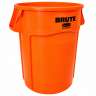 RUB2119307, Rubbermaid Commercial, Brute High Visibility Trash Container, 44 gal, Plastic, Orange