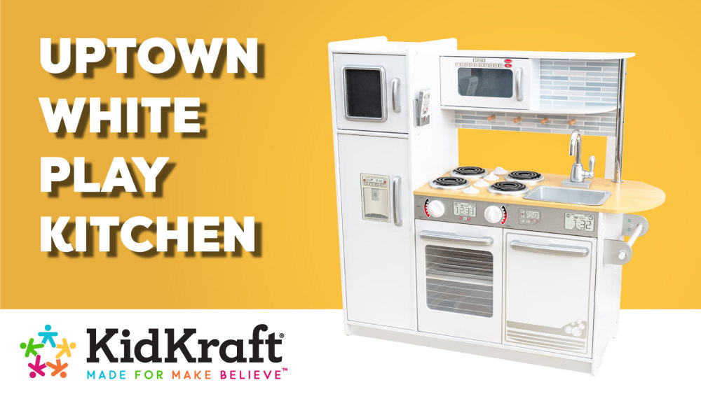 KidKraft Uptown Wooden Play Kitchen for Kids, White - Walmart.com