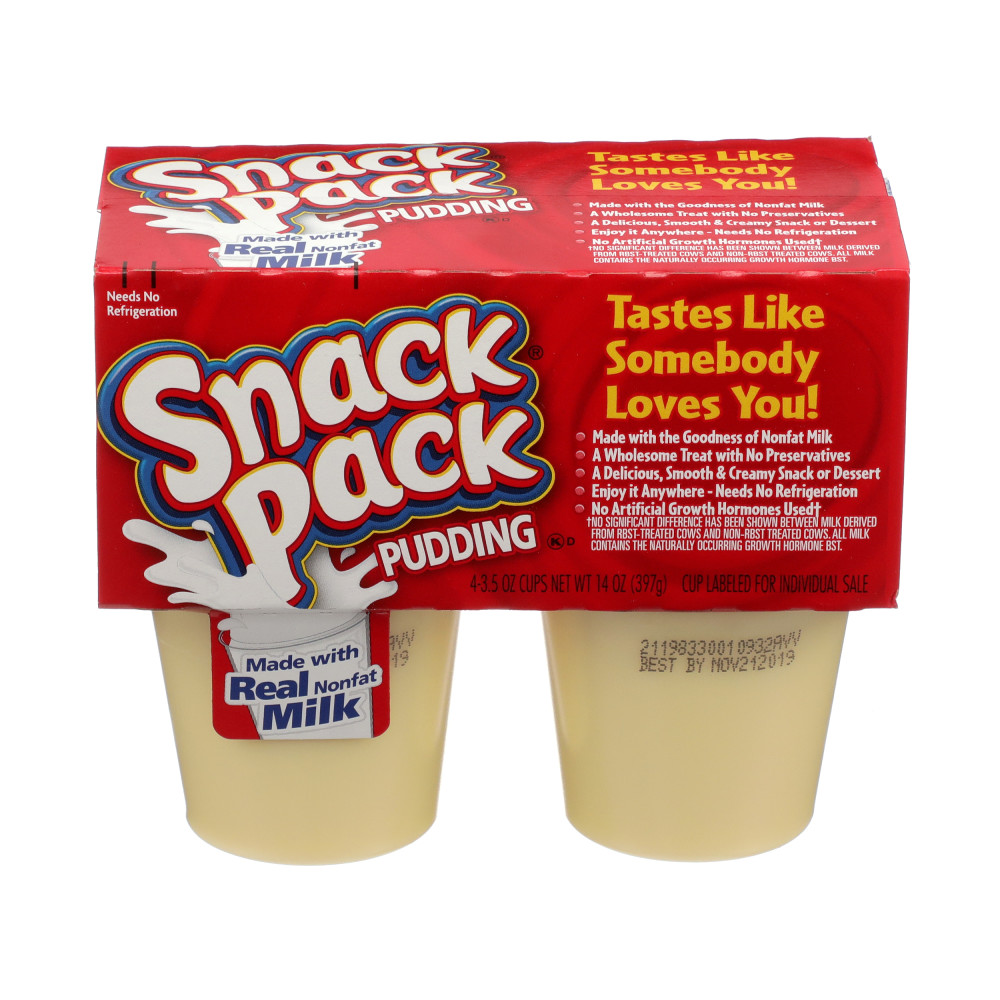 SNACK PACK VANILLA PUDDING 3.5 OZ Conagra Foodservice