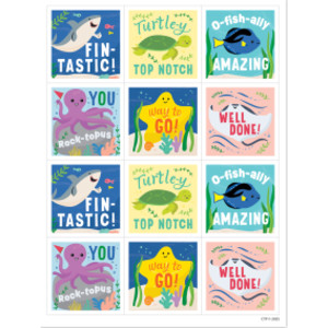 Sea Friends Reward Stickers, Pack of 60