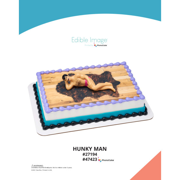 Hunky Man The Magic of Cakes® PhotoCake® Enhanced Background Page