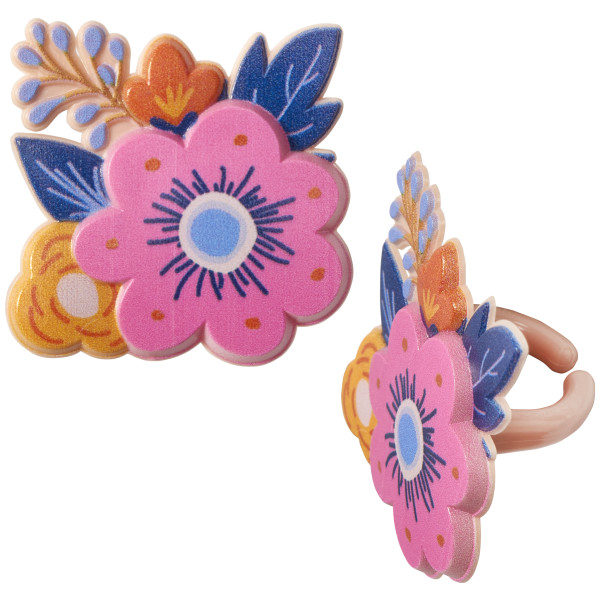 Spring Floral Cupcake Rings