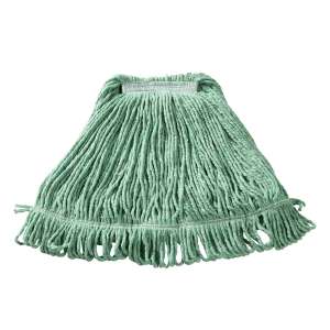 Rubbermaid Commercial, Super Stitch, Blend Looped-End Wet Mop Head with 1" Headband, 20 oz, Green