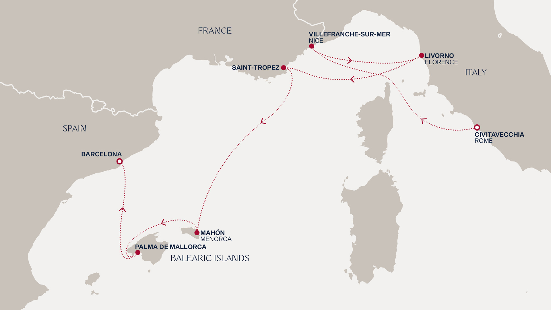 Itinerary map