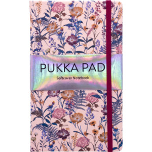 Bloom Softcover Notebook with Pocket - Black - Pack 3