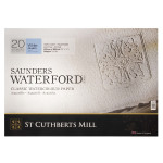 St Cuthberts Saunders Waterford Watercolor Block Cold Pressed White 140lb 20 Sheet 20x14  inch
